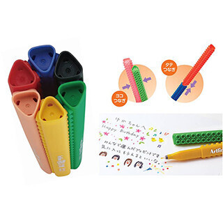 まるでブロック!凹凸をつないでコンパクトに持ち運べるペン - シヤチハタ