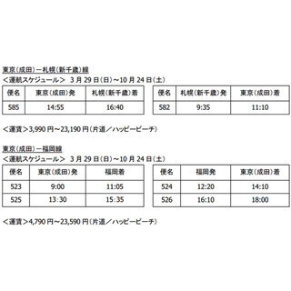 成田空港に4社目となる国内LCC・ピーチが新規路線発表 - 福岡線は1日2往復