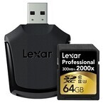 レキサー、世界最速をうたう「2000倍速SD UHS-IIカード」 - USBリーダー付
