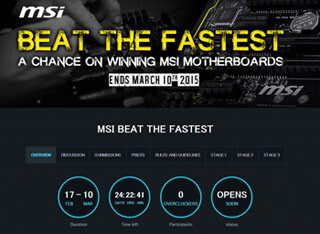 エムエスアイ、HWBOT.orgでオンラインのオーバークロック大会開催