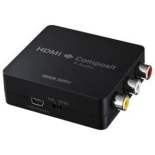 サンワサプライ、HDMI信号をアナログビデオ&amp;音声に変換するコンバータ