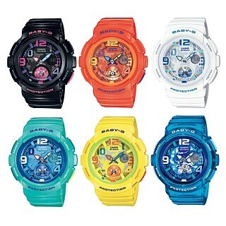 カシオ、2都市間の時刻が一目で分かるカラフルな「BABY-G」