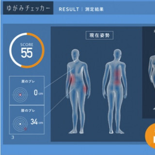 未来の体型まで予測する「ゆがみチェッカー」