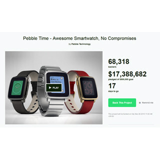 「Pebble Time」の人気、依然衰えず - Apple Watchへの寝返りもわずか