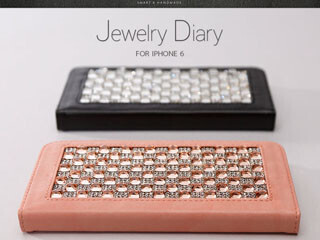 ZENUSブランドより、市松模様にラインストーンを並べたiPhone 6用ケース