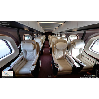 グランクラスを視覚で体験、Googleが北陸新幹線のインドアビューを公開