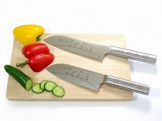 猫が描かれた猫の包丁