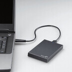 エレコム、USB Type-C変換ケーブルが付属するUSB 3.0対応のポータブルHDD