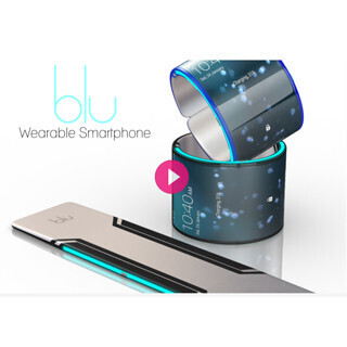 スマホがブレスレット状に! ウェアラブルスマホ「Blu」が海外で登場