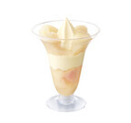 ミニストップから完熟白桃とソフトクリームのパフェが新登場