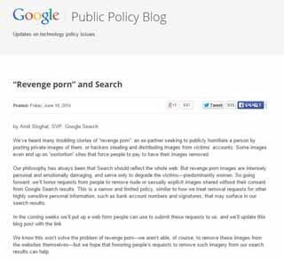 米Google、リベンジポルノ被害者向けに削除要請フォームを設置