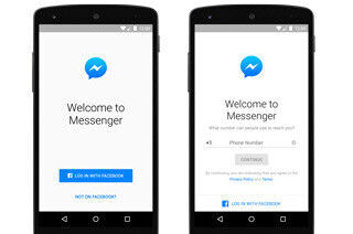 携帯番号でFacebook Messengerの登録が可能に - Facebookアカウント不要