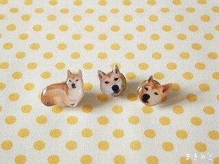 オーダーメードの柴犬のバッジがminneに登場