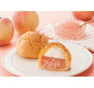 シャトレーゼ、山梨県産の白桃を使ったシュークリームを期間限定発売
