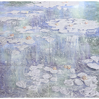 東京都・渋谷で、名画がモチーフの立体を独自の技法で平面化する作家の個展