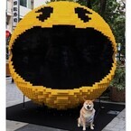 新宿に超巨大パックマン出現!『ピクセル』宣伝ワン就任の柴犬