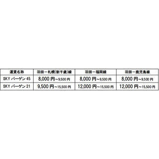 スカイマーク、冬ダイヤの割引運賃発表 - 羽田～札幌/福岡線も8,000円～