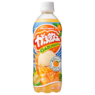 ポッカサッポロ、"がぶがぶ"飲める「がぶ飲み みかんソーダフロート」発売