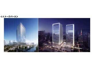 田町駅東口の再開発事業が着工、165、180mビル二棟が2019年にも