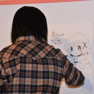 蒼樹うめ、ゆのとキュゥべえをライブドローイング! 「ゆのは昔の私の分身」