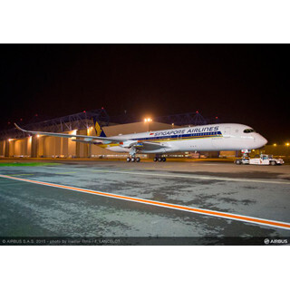 シンガポール航空、エアバスA350XWBをロールアウト - 世界で5社目