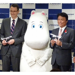 フィンエアー、2016年5月より週3往復で福岡線就航 - ムーミンや知事も祝福
