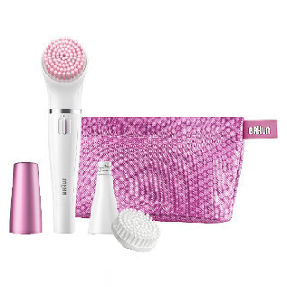ブラウン、フェイス用脱毛器兼洗顔ブラシに新色ピンク
