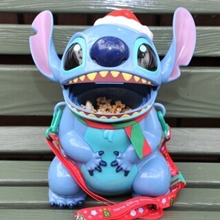 サンタ姿のスティッチのポップコーンバケット、クリスマス限定で登場