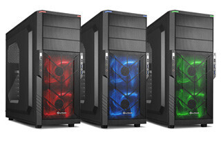 Sharkoon、LEDファン搭載の「光る」ミドルタワーPCケース