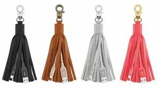 ベルキン、天然皮革のレザータッセルと組み合わせたLightningケーブルなど