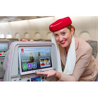 エミレーツ、全クラスで業界最大の座席モニターを設置 - コンテンツは3倍に