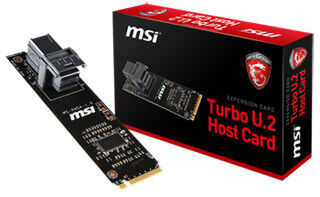 MSI、PCIe 3.0 x4接続対応のM.2-U.2への変換カードを国内販売