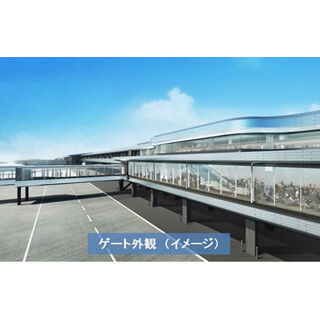 成田空港、固定ゲート2スポットを3/15に増築運用 - ガラスでパノラマビュー