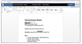 DropboxでOfifceファイルの同時編集が可能に - Outlook.comとも機能統合