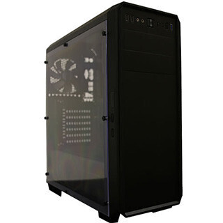 ストーム、左側面がアクリル仕様のPCケースを最小したミドルレンジBTO