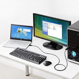 Windows PCもMacも1組のキーボードとマウスで操作 - USB 3.0リンクケーブル