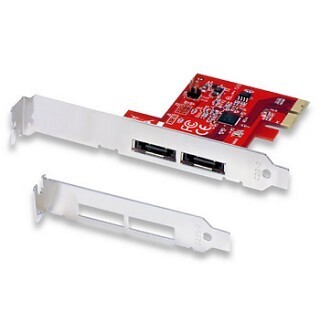 ラトック、Windows/Mac対応のPCIe x2 eSATAインタフェースカード