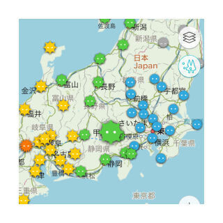 ヤフー、スマホの「Yahoo!地図」アプリに5段階で表示する「花粉情報」