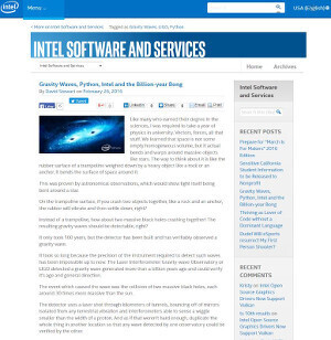 重力波とPythonとIntelと数十億年の響き - Blogs@Intel