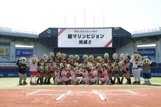 千葉ロッテマリーンズがバックスクリーンを更新、屋外球場で最大サイズに