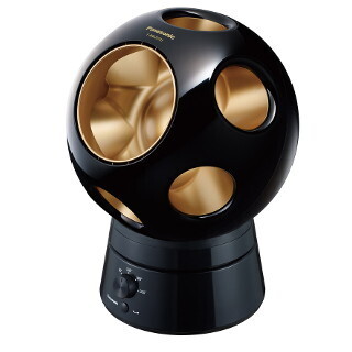 パナソニック、ボール型創風機「Q」の漆塗りモデル - 首振りスタンド付き