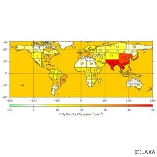地球上のメタン濃度は1年を通して南半球よりも北半球の方が高い - JAXA