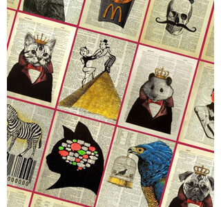 使われなくなった辞書に猫を描いたアートが美しすぎる