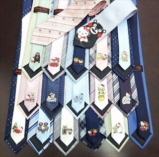 ゆるキャラとハローキティがコラボしたネクタイ発売 -各地の15キャラ
