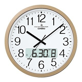 カシオ、24本の時報を設定できるオフィスや教室に適した大型電波クロック