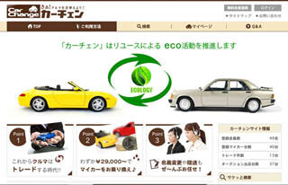 マイカーを交換できるサイト「カーチェン」スタート-シンク＆グロー