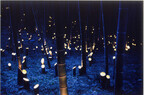 10月20日、竹取物語の里を思わせる京都府向日市の竹林を幻想的に照らす