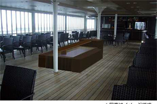 滋賀県の琵琶湖汽船が外輪船ミシガンに「温泉の足湯」を12月15日より設置