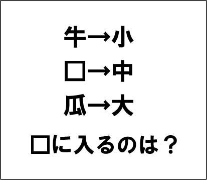 【エンタメCOBS】【クイズ】ナゾダーラボ！　第4話「牛→小、？→中、瓜→大」
