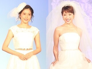 佐野ひなこ･舟山久美子ら、美デコルテ輝くウエディングドレス姿で魅了